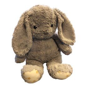 Cloud B 14" Hugginz Soft Plush Stuffed Gray Bunny Rabbit w/ Gold Star Ears Feet